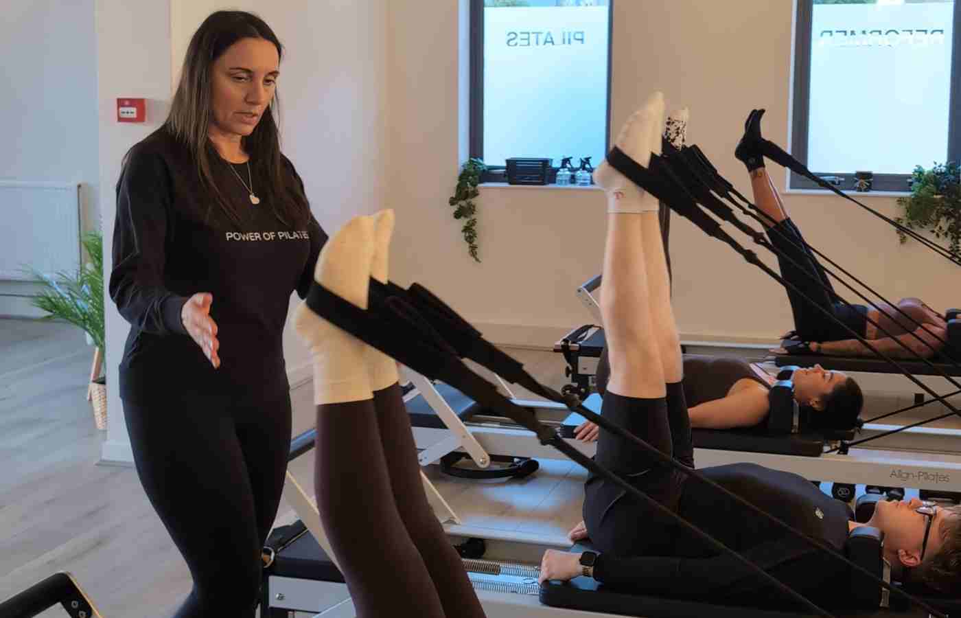 A calm Pilates class using controlled whole-body exercises